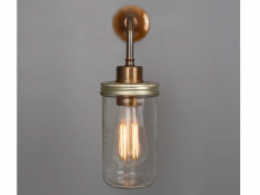 Jam jar wall light