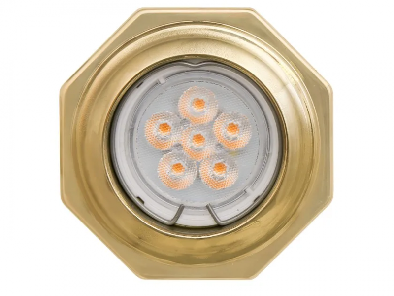 Hexagon brass recessed spotlight