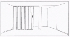 Lateral opening door