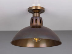 Paris industrial brass ceiling fitting