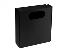 Waste bin with oblong hole