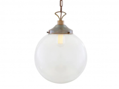 Riad clear globe pendant light 35cm