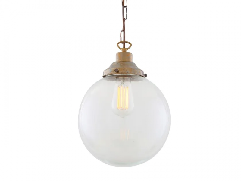 Riad clear globe pendant light 25cm