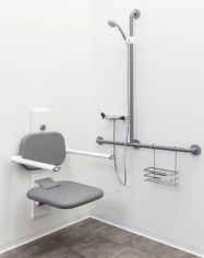 T shaped shower rail