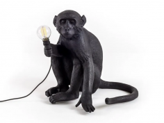 Seletti - the monkey lamp black sitting