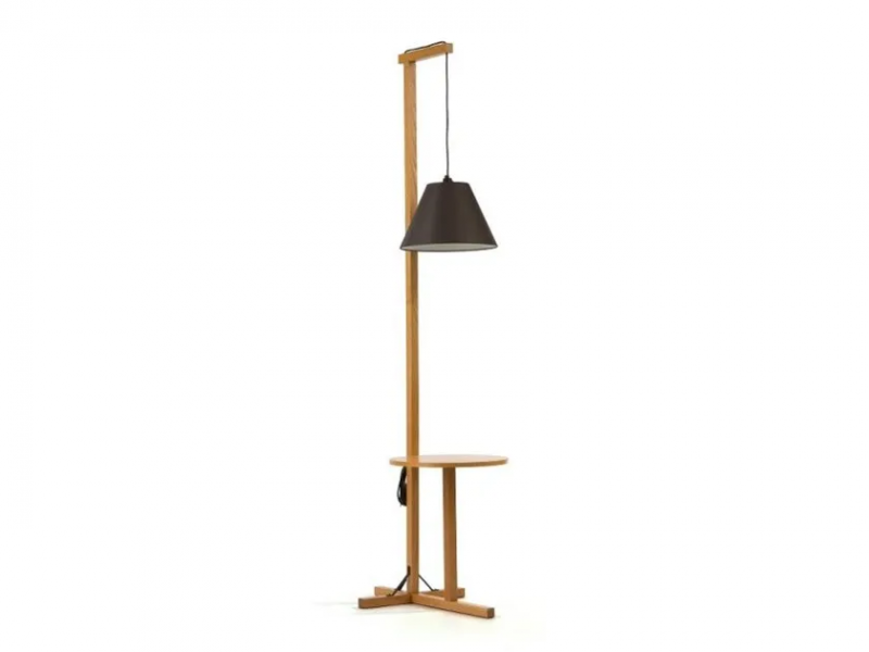 Woodman - floor lamp table