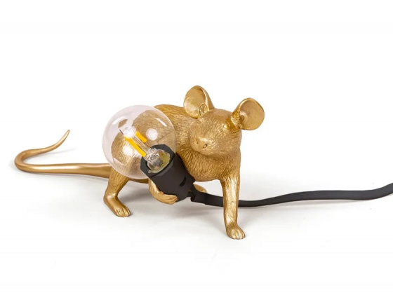 Mouse lamp gold - lop