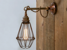 Edom industrial cage wall light