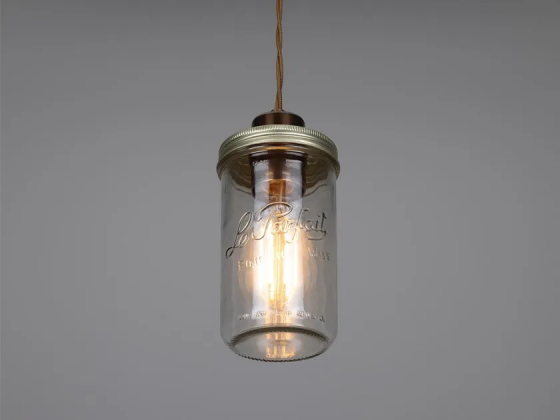 Jam jar pendant light