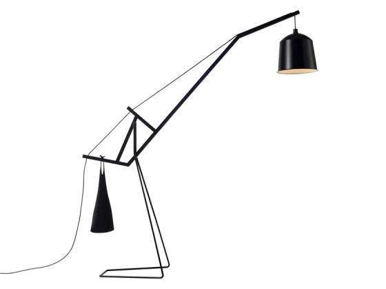 A floor lamp