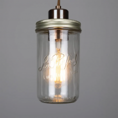 Jam jar pendant light