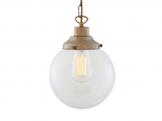 Riad clear globe pendant light 20cm