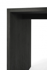 Oak u black desk