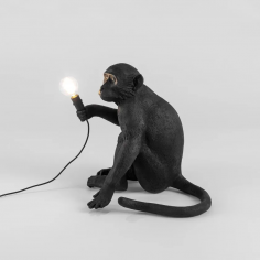 Seletti - the monkey lamp black sitting