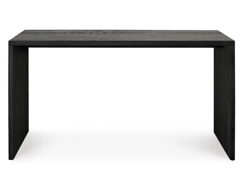 Oak u black desk