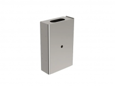 Waste bin with oblong hole