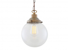 Riad clear globe pendant light 20cm