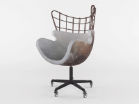 Egg chair of concrete