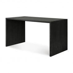 Oak u black desk