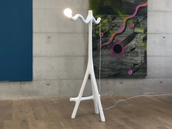 Wave lamp on sticks