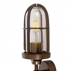 Clayton double well glass wall light