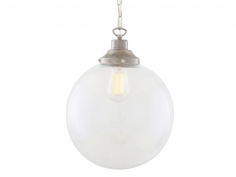 Riad clear globe pendant light 30cm