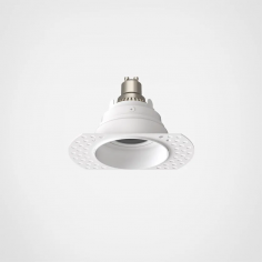 Trimless round adjustable fire-rated