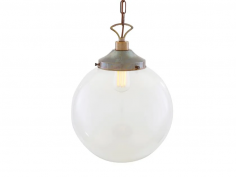 Riad clear globe pendant light 35cm