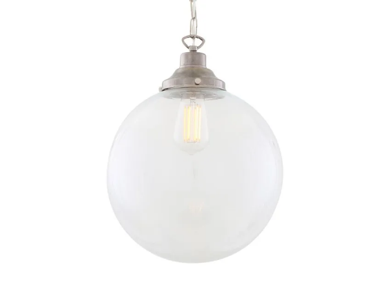 Riad clear globe pendant light 30cm