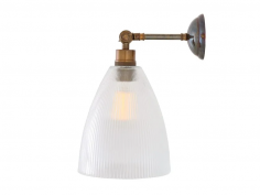 Hale prismatic railway glass wall light