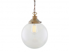 Riad clear globe pendant light 25cm