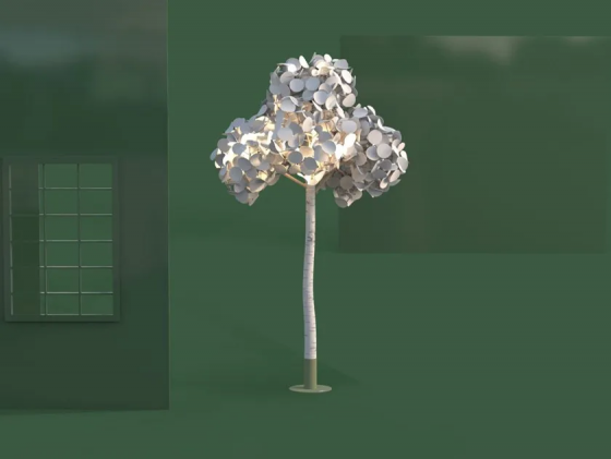 Leaf lamp tree