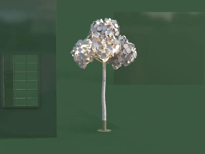 Leaf lamp tree