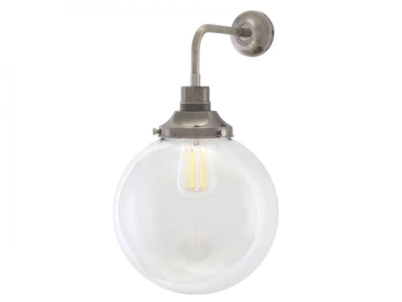 Bamako 250mm clear globe wall light