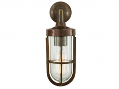 Cladach brass well glass wall light