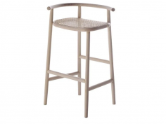 Gtv design - single curve barstool beech