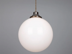 Gentry opal glass globe pendant light 30