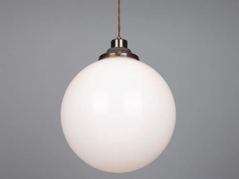 Gentry opal glass globe pendant light 30