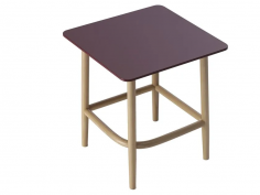 Single curve low table