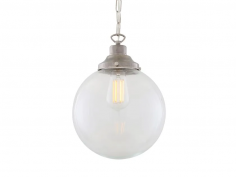 Riad clear globe pendant light 25cm