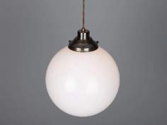 Gentry opal glass globe pendant light 30