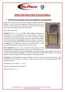 Voci di capitolato shutter Box