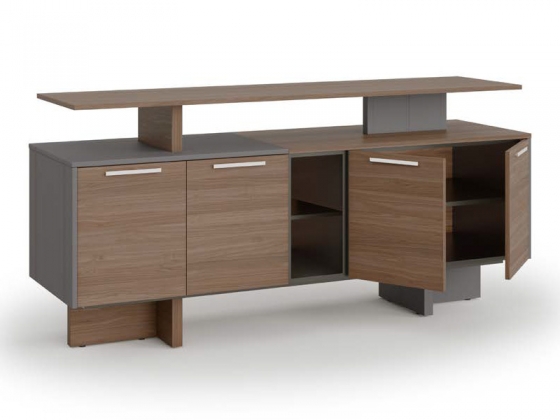 Шкаф низкий ONE WALNUT GUNMETAL фабрики CODUTTI