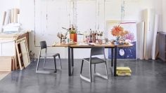 Стул с подлокотниками Eames Fiberglass фабрики Vitra