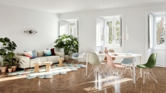 Стул с подлокотниками Eames Plastic LAR фабрики Vitra