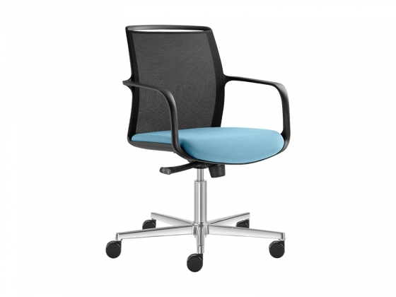 Стул с подлокотниками Leaf 505,F37-N6 фабрики LD SEATING