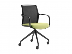 Стул с подлокотниками Leaf 505,F95-BL фабрики LD SEATING