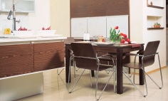 Стул с подлокотниками SAMBA WOOD CHROME фабрики NOWYSTUL