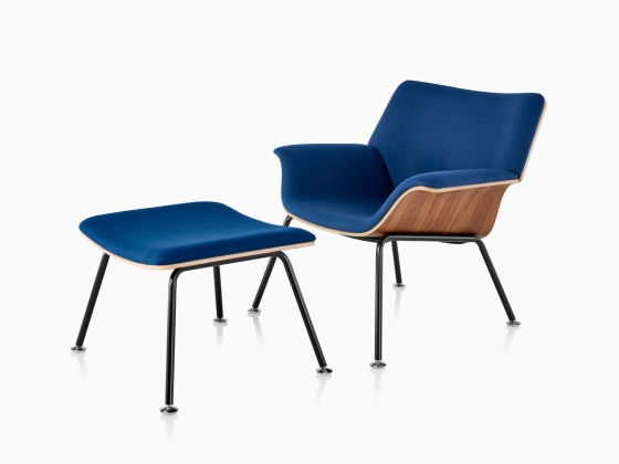 Стул с подлокотниками Swoop Lounge фабрики Herman Miller