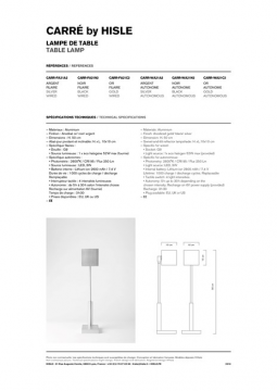 HISLE - CARRÉ TABLE (en, fr)